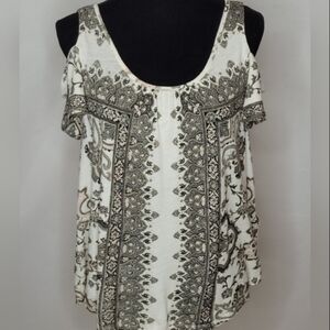 Lucky Brand Cold Shoulder Top - Size S